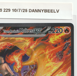 2025 Pokemon TCG Destined Rivals DRI Team Rocket's Moltres EX SAR 229/182 NM/M+ - Image 4