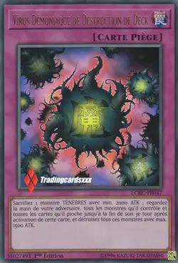 ♦Yu-Gi-Oh!♦ Virus Demoniaque de Destruction de Deck : LCKC-FR047 -VF/Ultra Rare- - Image 1