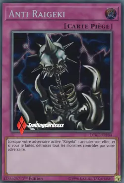 ♦Yu-Gi-Oh!♦ Anti Raigeki : LCKC-FR104 -VF/Secret Rare- - Image 1