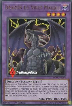 ♦Yu-Gi-Oh!♦ Dragon du Virus Maudit (Broyeur Cartes) : LCKC-FR064 -VF/Ultra Rare- - Image 1