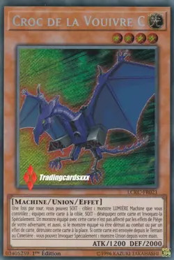 ♦Yu-Gi-Oh!♦ Croc de la Vouivre C (Crush Wyvern) : LCKC-FR021 -VF/Secret Rare- - Image 1