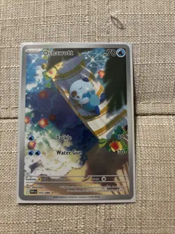 Oshawott Illustration Rare Pokemon card White Flare 105/086 ENGLISH NM - Image 1