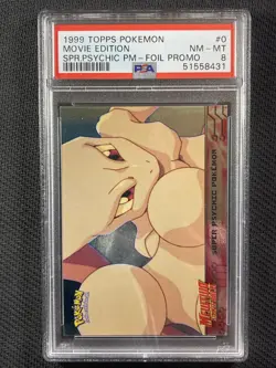 Pokemon Cards PSA 8 Mewtwo Strikes Back Super Pyschic Movie Ed Topps Foil #0 - Image 1