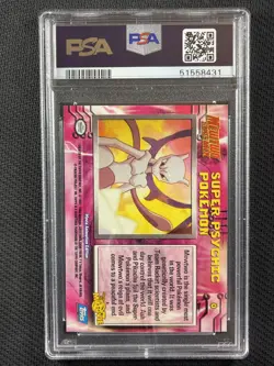 Pokemon Cards PSA 8 Mewtwo Strikes Back Super Pyschic Movie Ed Topps Foil #0 - Image 2