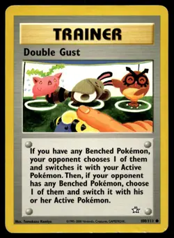 Double Gust 100/111 Pokemon Card Neo Genesis Common Trainer Lightly Played F23 - Image 1
