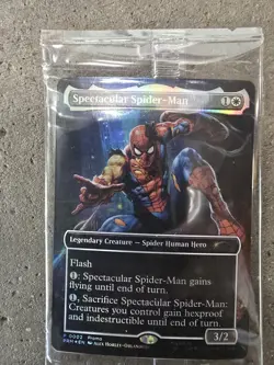 Magic: The Gathering Spider-Man card IN HAND BRAND NEW marvel legends - Image 1