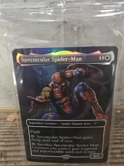 Magic: The Gathering Spider-Man card IN HAND BRAND NEW marvel legends - Image 2