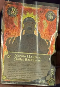 Naruto TCG CCG Naruto Uzumaki Tailed Beast Form Card SR English Near Mint - Image 1