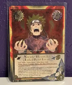 Naruto TCG CCG Naruto Uzumaki Tailed Beast Form Card SR English Near Mint - Image 2