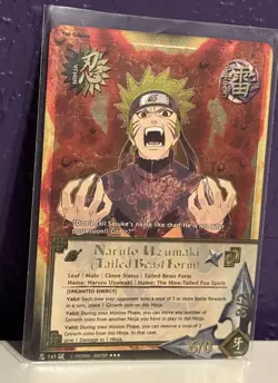 Naruto TCG CCG Naruto Uzumaki Tailed Beast Form Card SR English Near Mint - Image 3