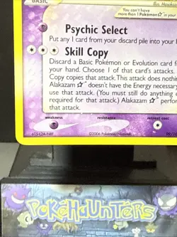 Pokemon Card Alakazam Gold Star 99/100 EX Crystal Guardians Holo Light Play - Image 5