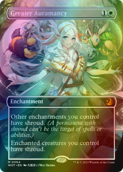 Greater Auramancy Anime FOIL, Wilds of Eldraine Enchanting Tales, MTG WOE NM/M - Image 1