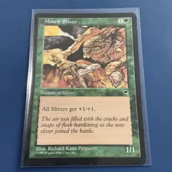 MTG Muscle Sliver Tempest Regular Common Magic The Gathering MP - Image 1