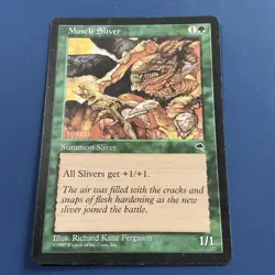 MTG Muscle Sliver Tempest Regular Common Magic The Gathering MP - Image 2