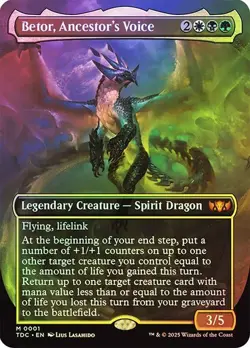 Betor, Ancestor's Voice (Borderless) 1 Foil NM MTG Commander: Tarkir Dragons - Image 1