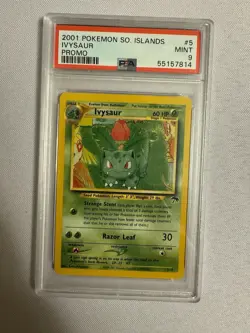 2001 Pokemon - Ivysaur Non Holo Southern Islands Promo 5/18 - PSA 9 Mint! WOTC - Image 1
