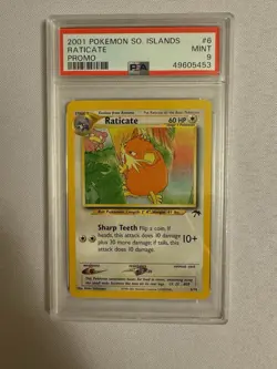 2001 Pokemon - Raticate Non Holo Southern Islands Promo 6/18 - PSA 9 Mint! WOTC - Image 1