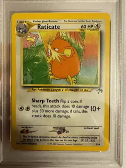 2001 Pokemon - Raticate Non Holo Southern Islands Promo 6/18 - PSA 9 Mint! WOTC - Image 3