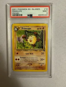 2001 Pokemon - Primeape Non Holo Southern Islands Promo 18/18 - PSA 9 Mint! WOTC - Image 1