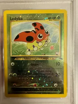 2001 Pokemon Ledyba Reverse Holo SWIRL Southern Islands Promo 7/18 - PSA 9 Mint! - Image 4