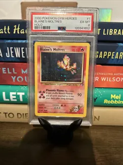 2000 POKEMON GYM HEROES #1 BLAINE'S MOLTRES HOLO PSA 6 - Image 1