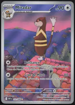 Carte Pokemon Miradar 153/086 Flamme Blanche Francais - Image 1
