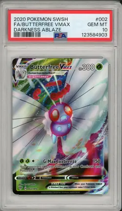 2020 Pokemon SWSH Darkness Ablaze Butterfree VMAX #002 PSA 10 - Image 1
