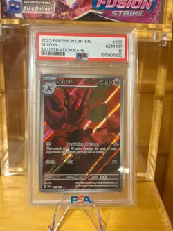 2023 Pokemon OBF Scizor 205/197 Illustration Rare PSA 10 - Image 1