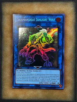 Yugioh Salamangreat Sunlight Wolf LD10-EN000 Ghost Rare 1st Ed NM - Image 1