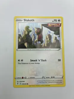 129/203 Slakoth | Common | Pokemon Trading Card Game SWSH07 Evolving Skies TCG - Image 2