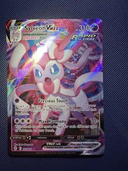 Pokemon Sylveon VMAX TCG Holo Ultra Rare Card Evolving Skies 075/203 NM - Image 1
