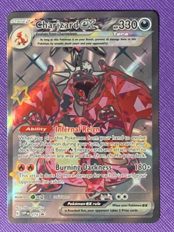 Pokemon TCG Charizard EX Black Star Promo 074 Rare Holo Card Paldean Fates NM - Image 1