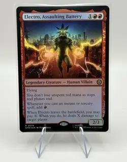 Electro, Assaulting Battery - Foil Card - Marvel's Spider-Man (SPM) MTG Rare #76 - Image 3