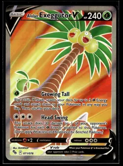 Alolan Exeggutor V (Full Art) Ultra Rare Pokemon GO 071/078 NM - Image 1