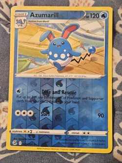 Azumarill Reverse Holo Rare - 059/264 Fusion Strike Pokemon - Image 1
