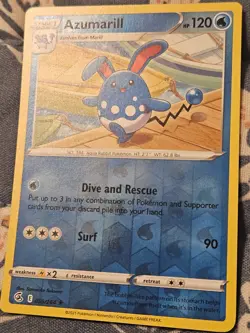 Azumarill Reverse Holo Rare - 059/264 Fusion Strike Pokemon - Image 3