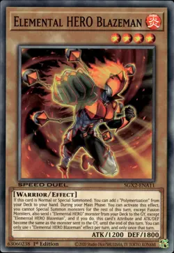 Elemental HERO Blazeman - 1st Edition SGX2-ENA11 - NM - YuGiOh - Image 1