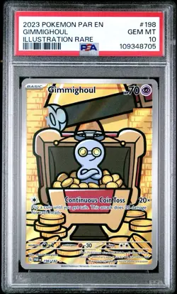 GIMMIGHOUL 198/182 PSA 10 PARADOX RIFT ILLUSTRATION RARE POKEMON CARD ENGLISH - Image 1