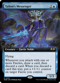 Talion's Messenger (Extended Art) Wilds of Eldraine NM Rare CARD ABUGames - Image 1