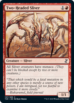 Two-Headed Sliver FOIL Time Spiral Remastered NM Red Common MAGIC CARD ABUGames - Image 1