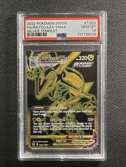 Pokemon Card PSA 10 Gem Mint Rayquaza Ex - Silver Tempest 2022 Holo TG29/TG30 - Image 1