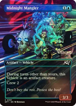 Midnight Mangler (Borderless) 301 Foil NM MTG Aetherdrift Magic - Image 1
