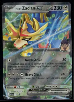 Hop's Zacian ex SVP193 Black Star Promos Scarlet & Violet Holo Pokemon 2025 NM - Image 1