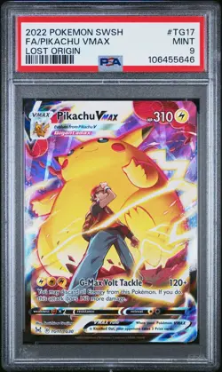 PSA 9 MINT Pikachu VMAX Lost Origin Trainer Gallery Pokemon TG17/TG30 English - Image 1
