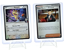 Team Rocket's Giovanni 174/182 & Meowth 149/182 Cosmos Holo Promo Set - MINT+ - Image 2
