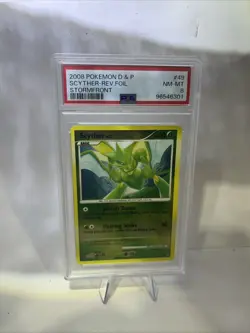 CGC 8.5 Scyther 2008 Stormfront 49/100 Reverse Holo Pokemon Card - Image 1