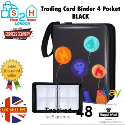 Trading Card Binder Album Portable Storage Case Holds 4 Pocket Pokemon Xmas Gift - Image 1