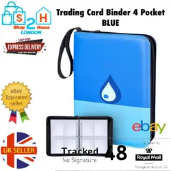 Trading Card Binder Album Portable Storage Case Holds 4 Pocket Pokemon Xmas Gift - Image 2