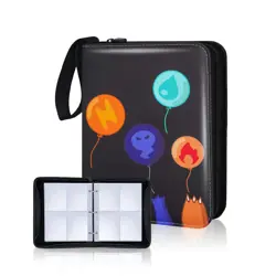 Trading Card Binder Album Portable Storage Case Holds 4 Pocket Pokemon Xmas Gift - Image 4