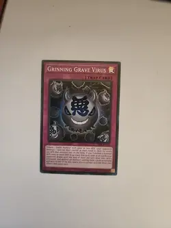 Yu-Gi-Oh! Grinning Grave Virus SR06-EN030 Super Rare 1st Edition Near Mint - Image 1